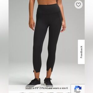 Size 8 Lululemon Wunder train split hem25”